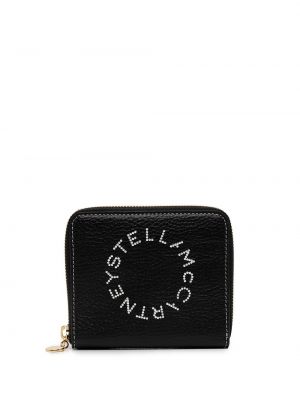 Peňaženka na zips s potlačou Stella Mccartney čierna