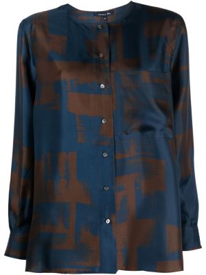 Bluză de mătase cu imagine cu imprimeu abstract Soeur