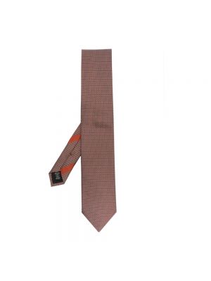 Krawat Ermenegildo Zegna pomarańczowy