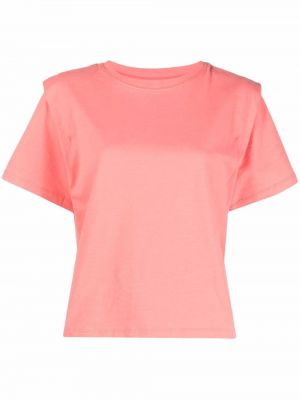 Βαμβακερή μπλούζα Isabel Marant ροζ
