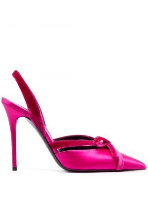 Pantofi cu toc din satin slingback Tom Ford roz