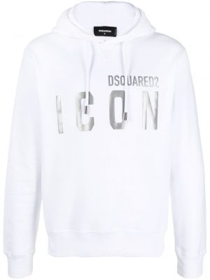 Sudadera con capucha con estampado Dsquared2 blanco