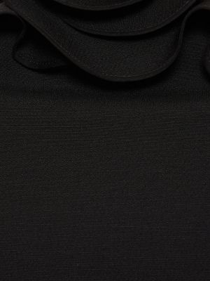 Mini vestido de lana de seda de crepé Valentino negro