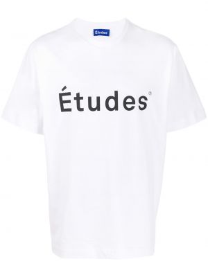 Camiseta con estampado Etudes blanco