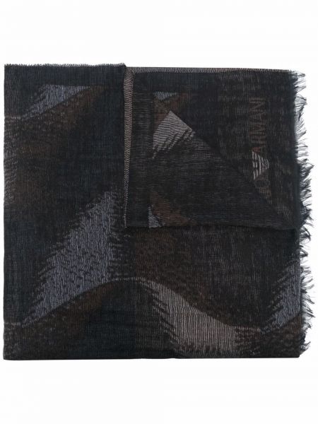 Bufanda con estampado Emporio Armani negro