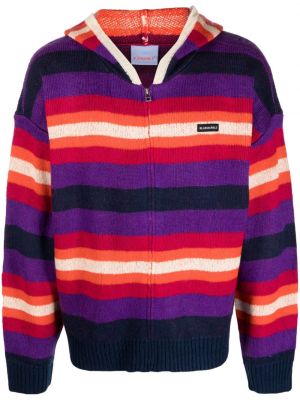 Džemperis su gobtuvu su užtrauktuku Bluemarble violetinė