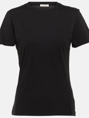 Camiseta de algodón de tela jersey Nili Lotan negro