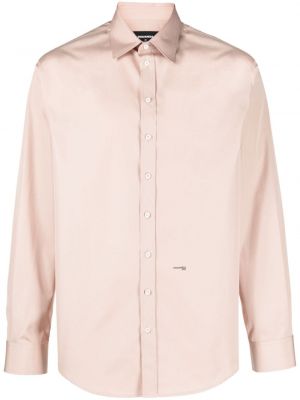 Bavlnená košeľa s potlačou Dsquared2 ružová