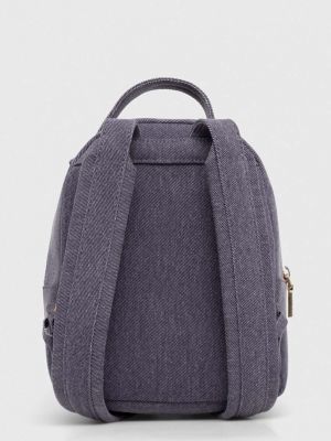 Bavlněný batoh s aplikacemi Love Moschino fialový