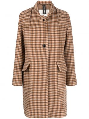 Kostkovaný vlněný kabát Mackintosh
