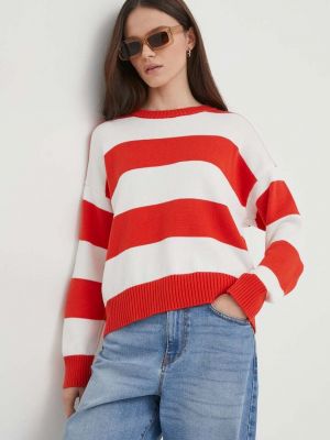 Sweter bawełniany United Colors Of Benetton czerwony