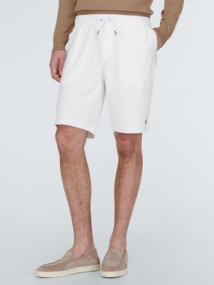 Pantaloni scurți din bumbac Polo Ralph Lauren alb