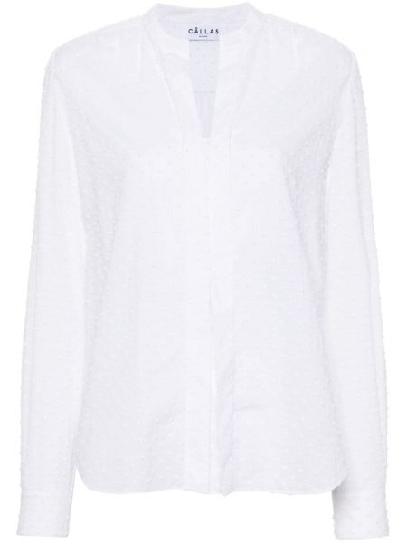 Broderet bluse Câllas Milano hvid