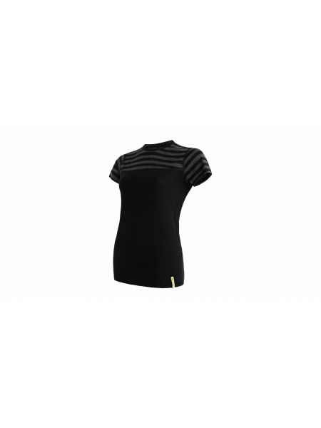 Αθλητική μπλούζα από μαλλί merino Sensor μαύρο