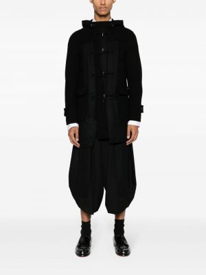 Woll mantel mit kapuze Black Comme Des Garçons schwarz