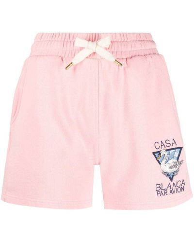 Brodert treningsshorts Casablanca rosa