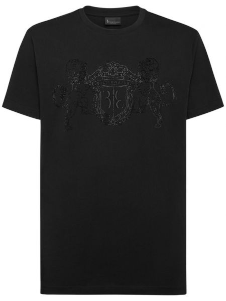 Kokvilnas t-krekls Billionaire melns