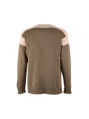 Sweter z okrągłym dekoltem Fendi beżowy