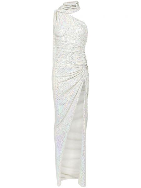 Вечерна рокля с драперии Atu Body Couture бяло