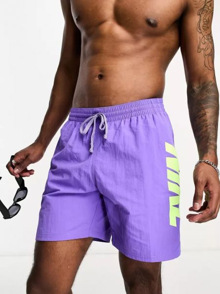 Шорты с принтом Nike фиолетовые