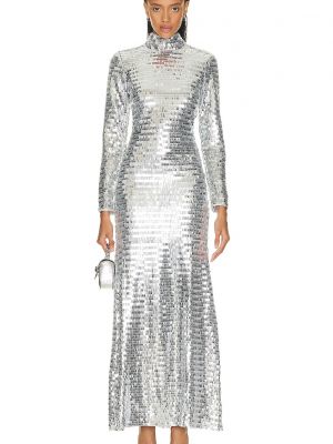 Платье с пайетками Simon Miller серебряное