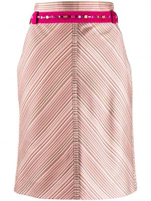 Falda a rayas Louis Vuitton rosa