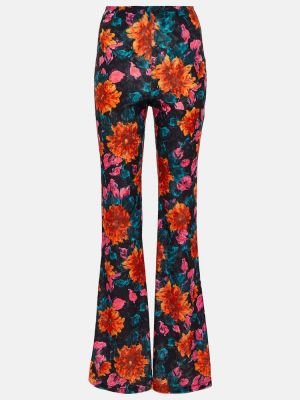 Pantaloni in velluto a fiori Rotate Birger Christensen arancione