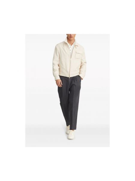 Pantalones de chándal de lino de algodón Brunello Cucinelli gris