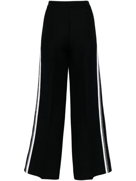 Pruhované rovné kalhoty Fendi Pre-owned černé