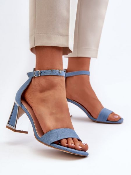 Sandály na podpatku na vysokém podpatku Kesi modré