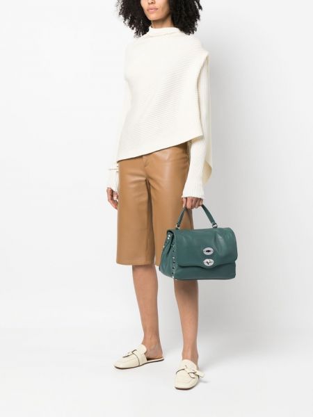Leder shopper handtasche Zanellato grün