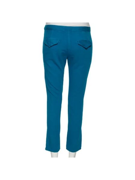 Spodnie bawełniane Chloé Pre-owned niebieskie