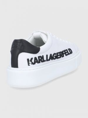 Sneakerși din piele Karl Lagerfeld alb