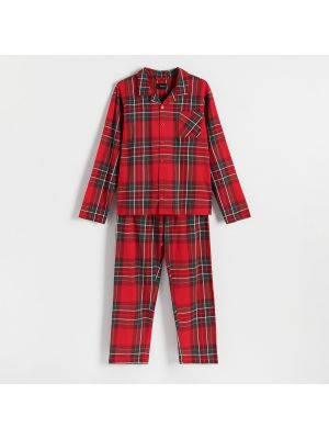 Kockás pizsama Reserved piros