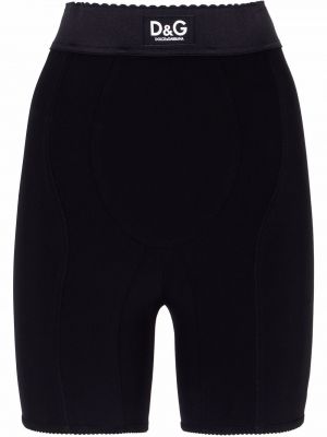 Pantalones cortos de cintura alta Dolce & Gabbana negro
