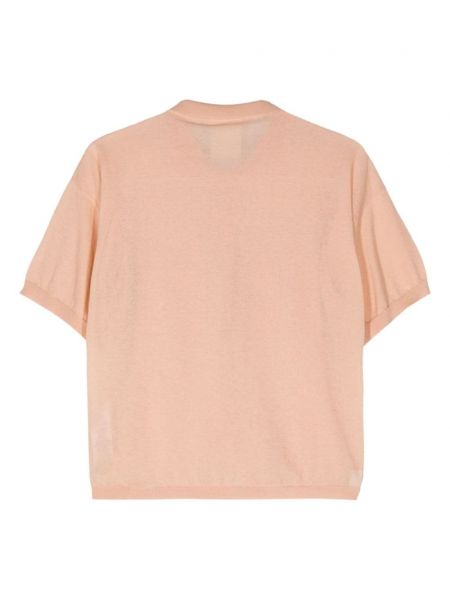 T-shirt en coton avec manches courtes Semicouture orange