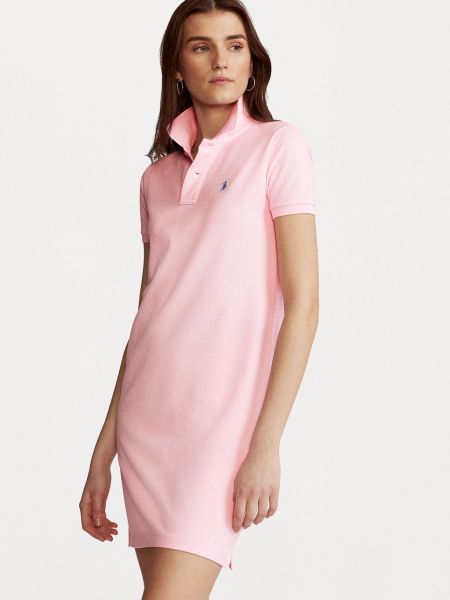 Повседневное платье-поло Polo Ralph Lauren розовое
