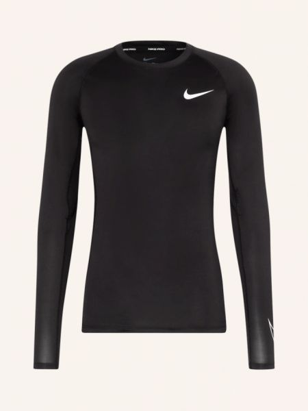 Рубашка с длинным рукавом с сеткой Nike черная