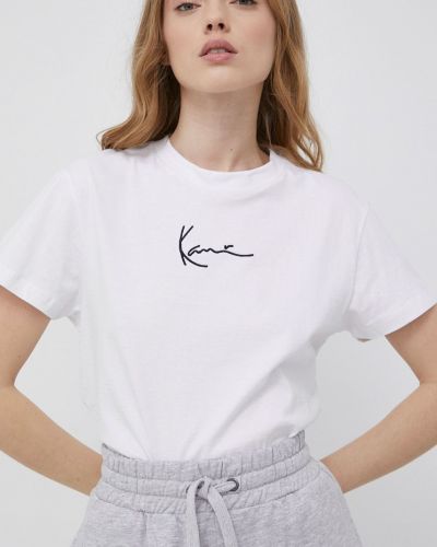 Bavlněné tričko Karl Kani bílé