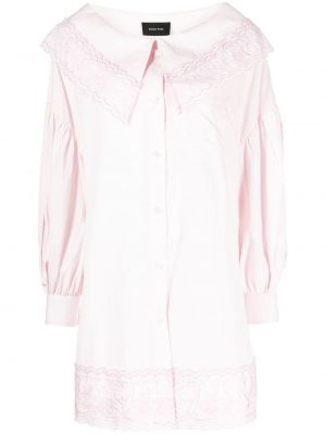 Памучна рокля тип риза Simone Rocha розово