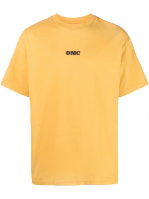 Тениска с принт Omc жълто