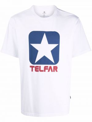 Camiseta con estampado Telfar blanco