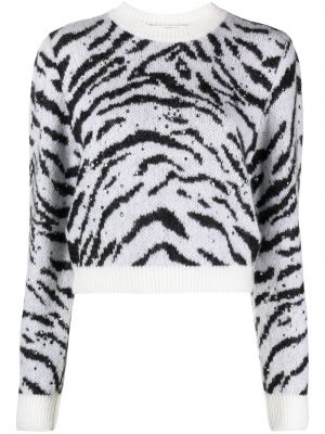 Strick pullover mit zebra-muster Alessandra Rich