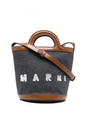 Trykt shoppingbag Marni grå