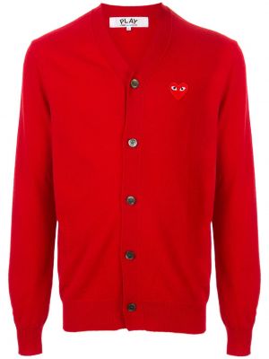 Strickjacke mit stickerei Comme Des Garçons Play rot