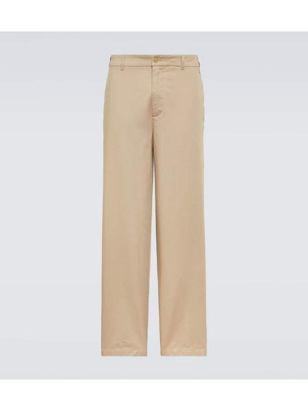 Pantalones chinos de algodón Acne Studios beige
