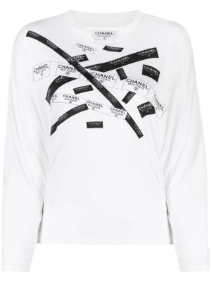 Βαμβακερή μπλούζα με σχέδιο Chanel Pre-owned