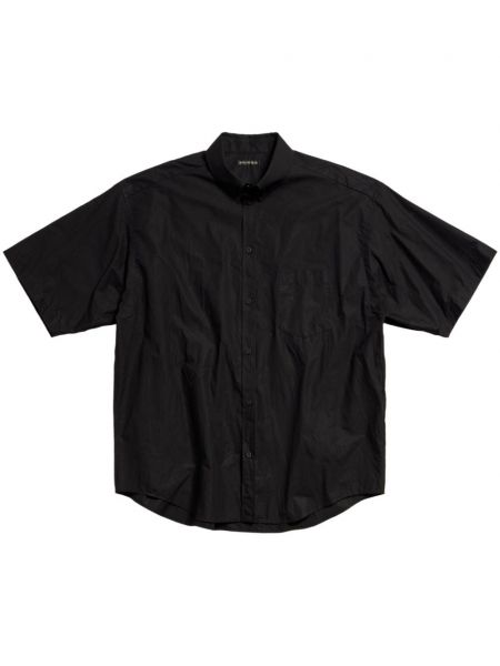 Kokvilnas krekls Balenciaga melns