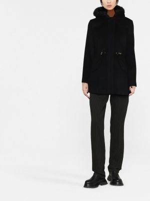 Paltas su gobtuvu Lauren Ralph Lauren juoda