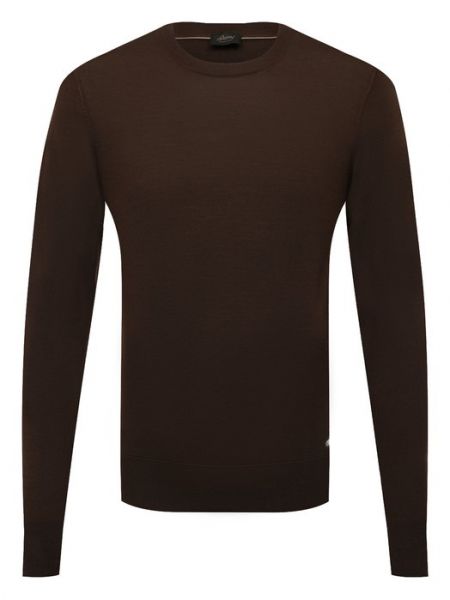 Шерстяной свитер Brioni коричневый